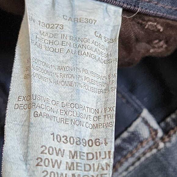 Lee Jeans Womens Plus Size 20W Blue Denim Regular Fit Straight Leg Flex Motion - Picture 4 of 6